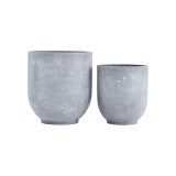 POT HD CEMENT GREY SET OF 2